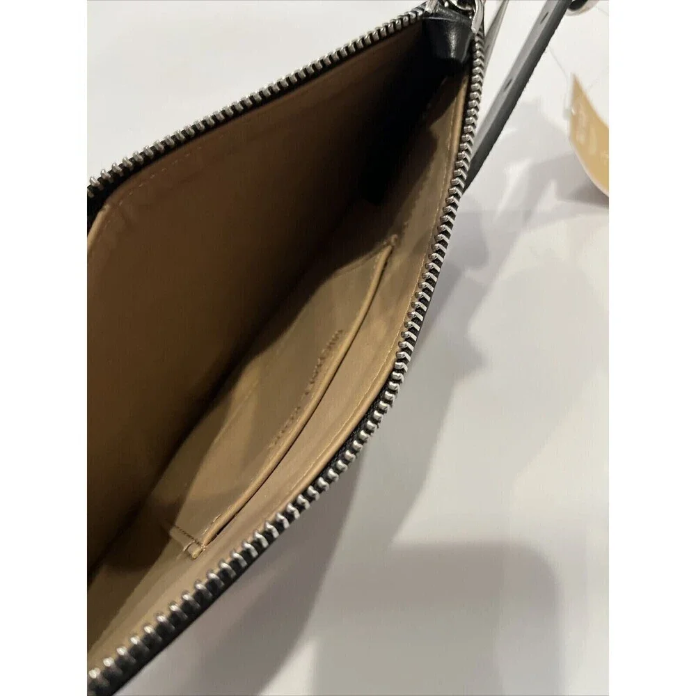 MICHAEL KORS reversible Belt Bag Brown Leather Logo Crossbody Small Medium S / M